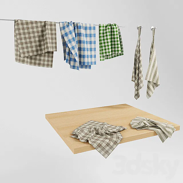 kitchen towels 3DModel