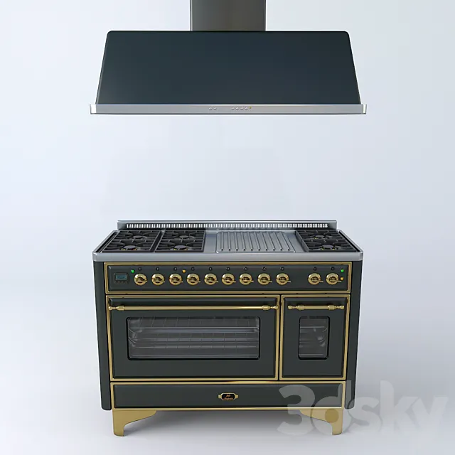 Kitchen unit "MAJESTIC" ILVE M-120 3D Model