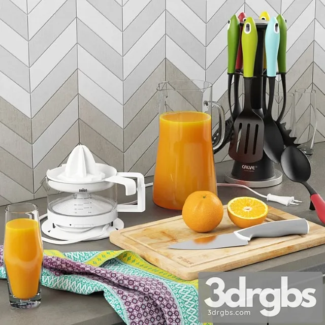 Kitchen Utensils 3 3D Model Free