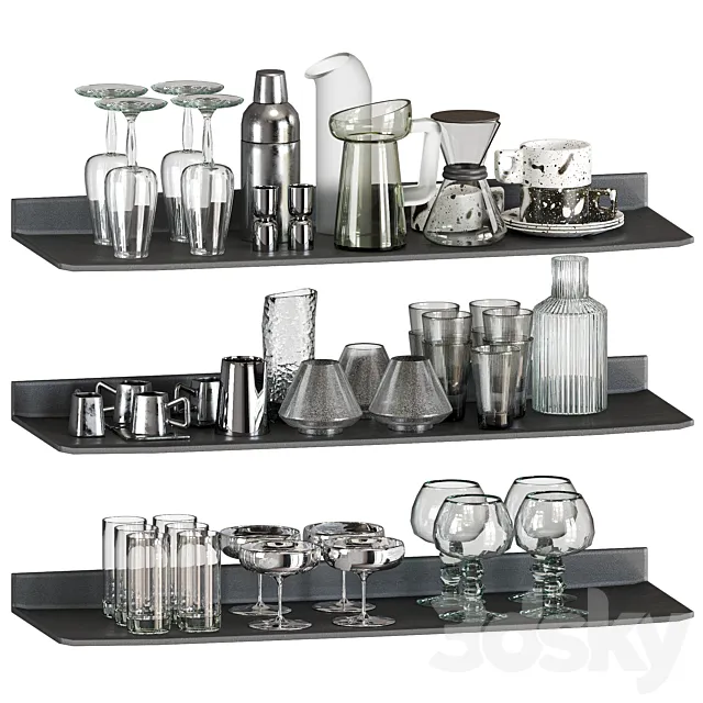 Kitchen Utensils Set 3D Model