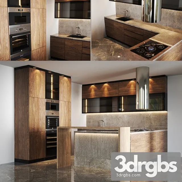 Kitchen V21 3D Model Free