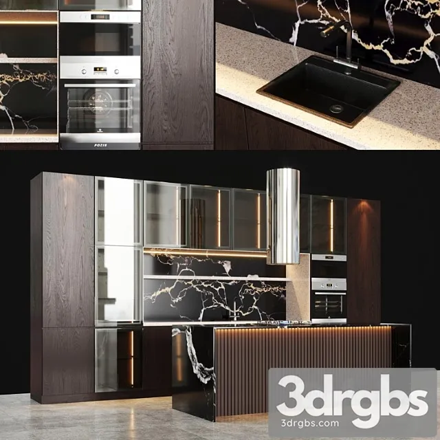 Kitchen V24 3D Model Free