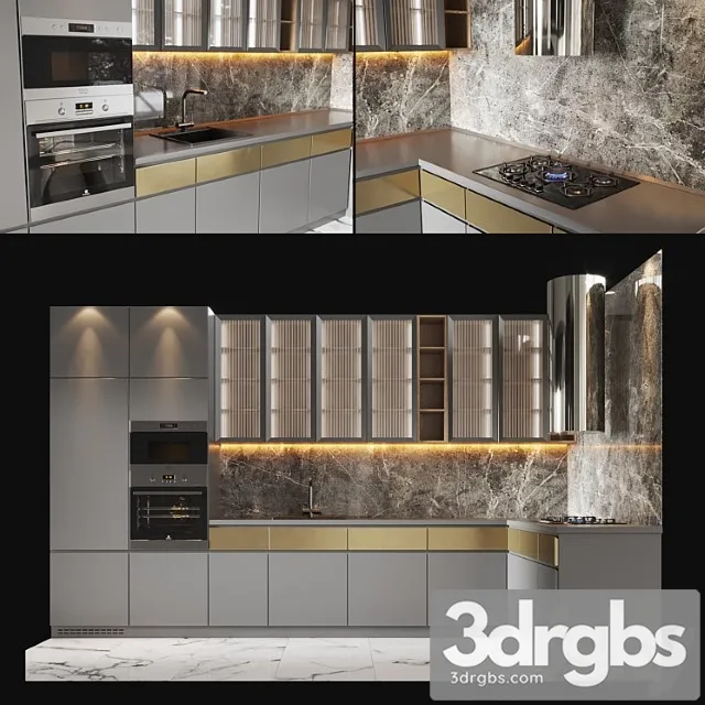 Kitchen V37 3D Model Free