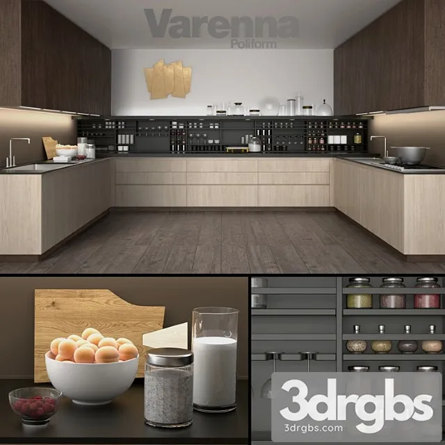 Kitchen Varena Poliform 3D Model Free