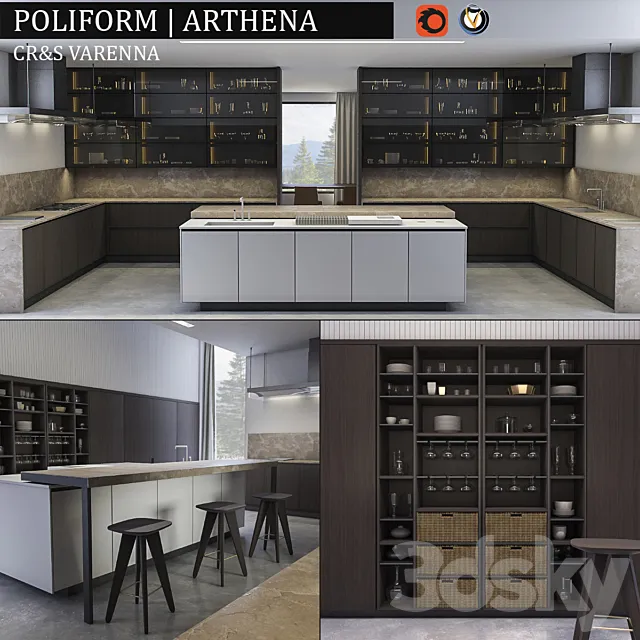 Kitchen Varenna Arthena 3D Model