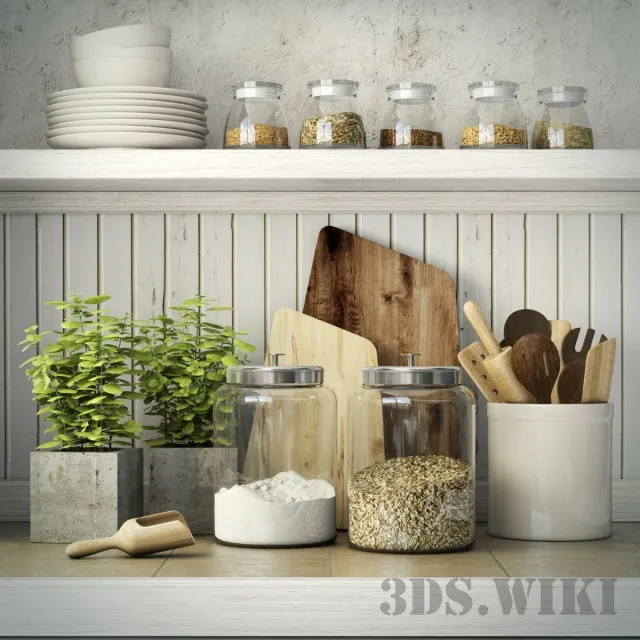 kitchen - Various kitchen utensils 3D Model