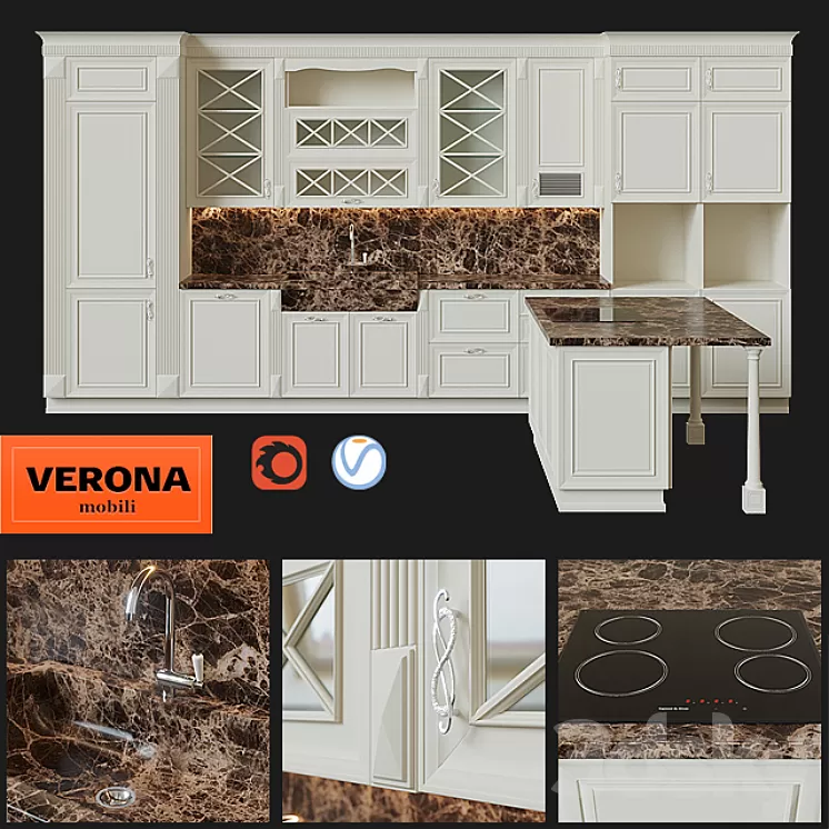 Kitchen Verona Unica 3D Model