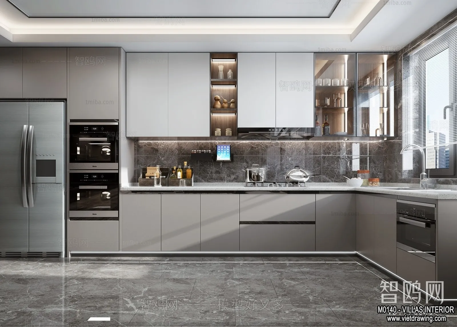 Kitchen - Villas 3D Interior Scene - 3D Models - 031
