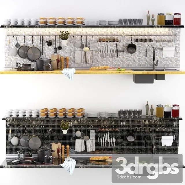 Kitchen Wall Hangings 3D Model Free