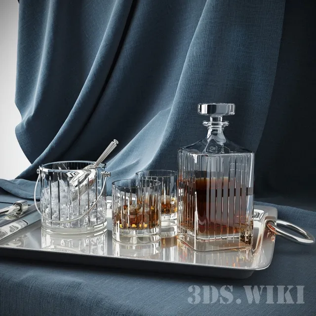 kitchen - Whiskey set 3D Model