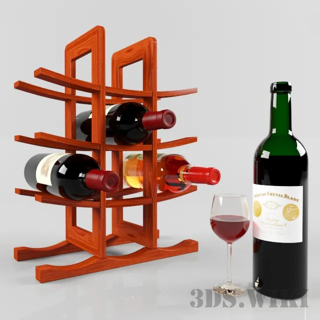 kitchen - Wine set 3D Model