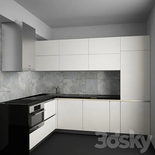 kitchen with appliances 3DModel