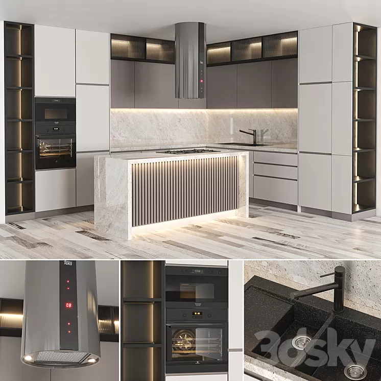 Kitchen_Modern03 3D Model Free