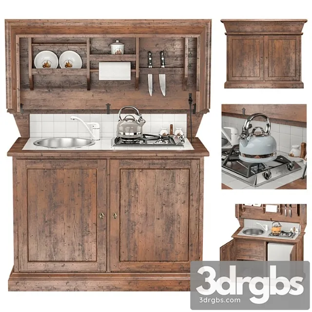 Kitchenette aq437c 3D Model Free