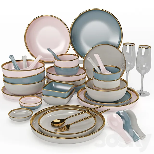 Kitchenware and Tableware 06 3DModel