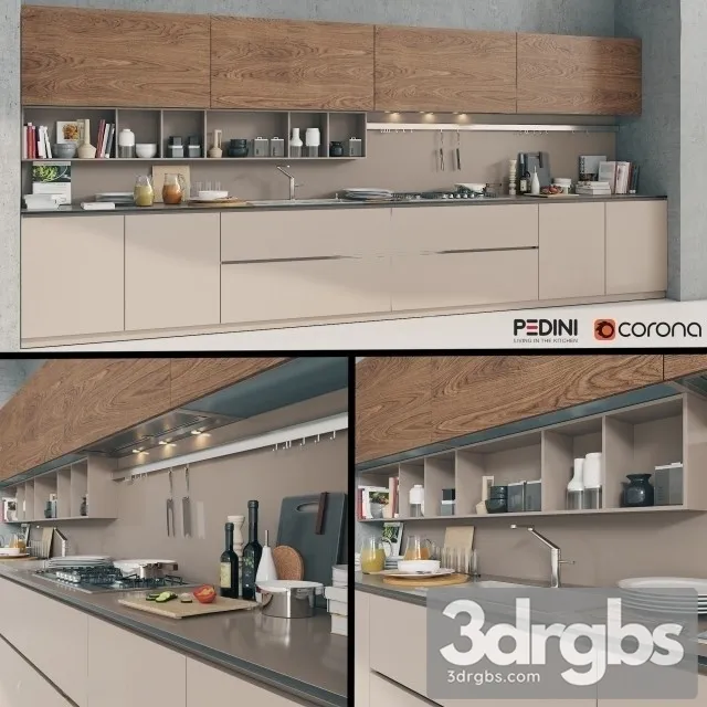 Kithcen Pedini Set 3D Model Free