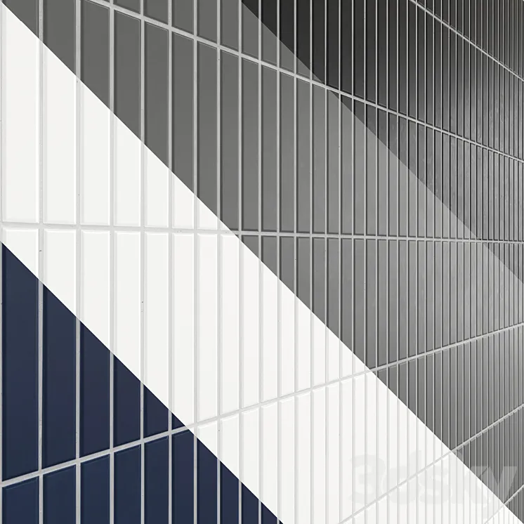 Kitkat wall tile 3D Model Free