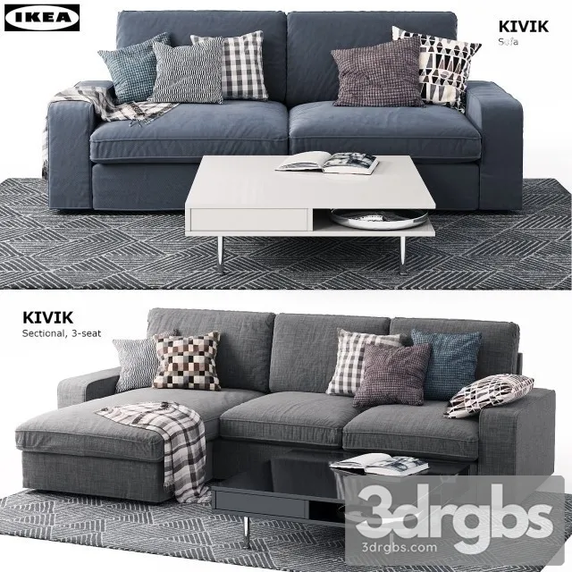 Kivik Ikea Sofa 3D Model Free