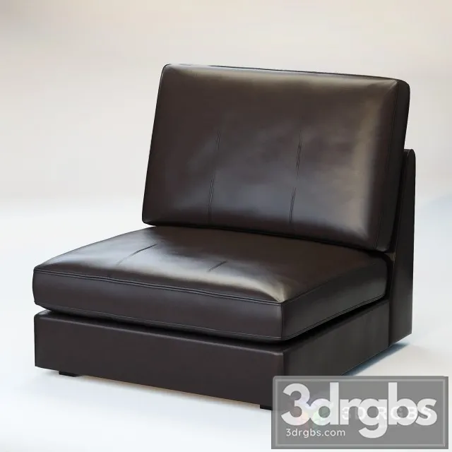 Kivik Leather Black Armchair 3D Model Free