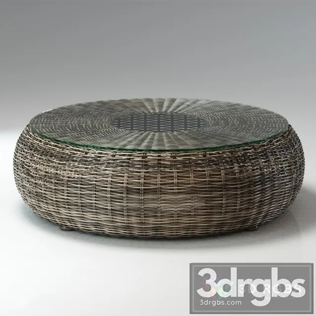 Kiwi Rattan Table 3D Model Free