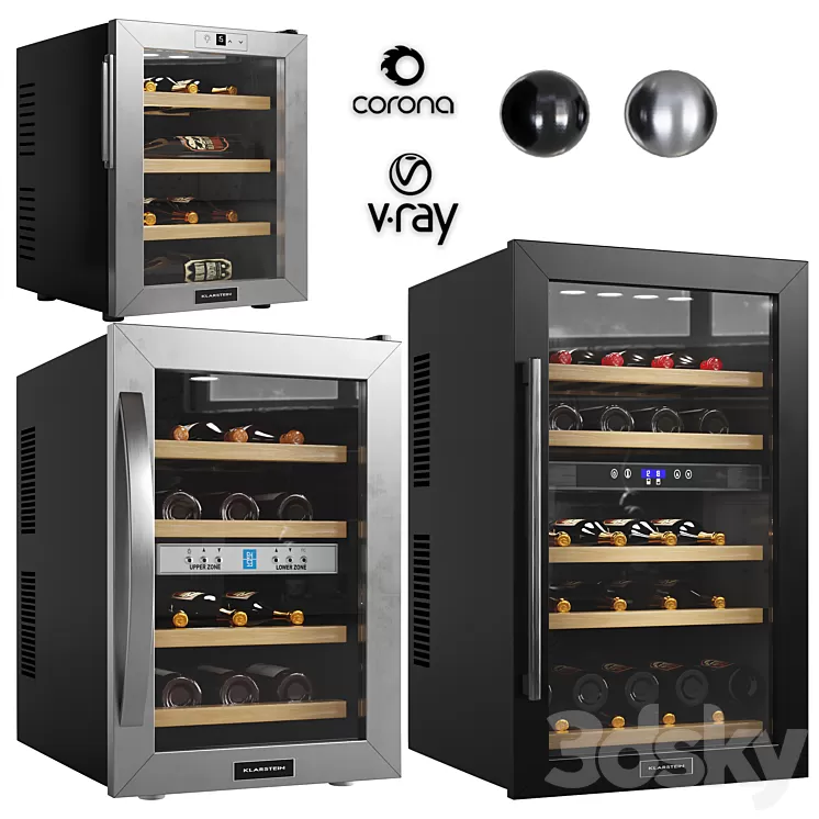 klarstein wine coolers 3D Model Free