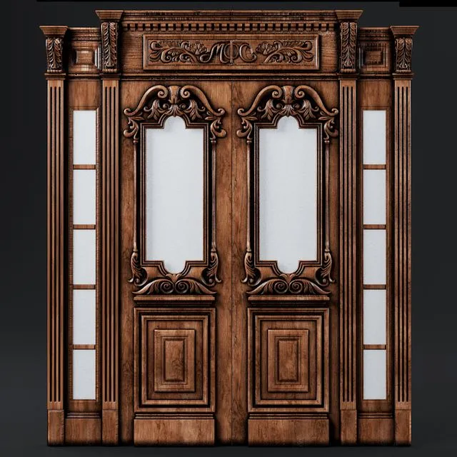 Klassicheskii dver door 3D Model