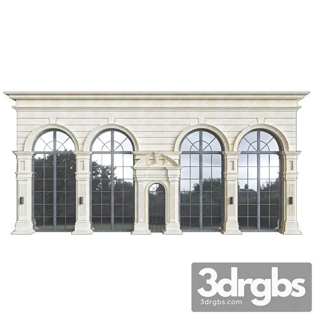 Klassicheskii Element Fasada 1 3D Model Free