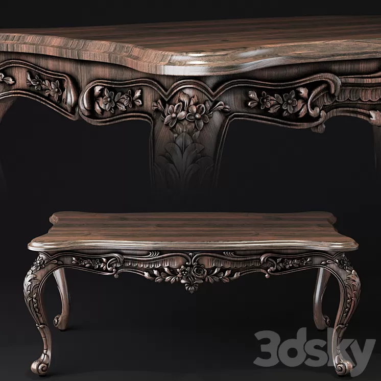 Klassicheskii stol 3D Model