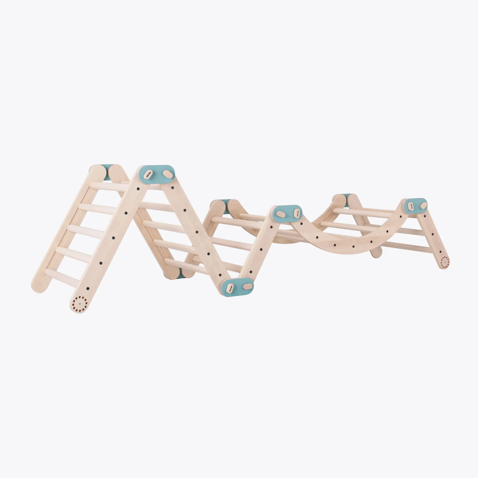 Klingo kids - Klingo pikler climbing triangle mini bigi archi birch aquavert 3 3D Model