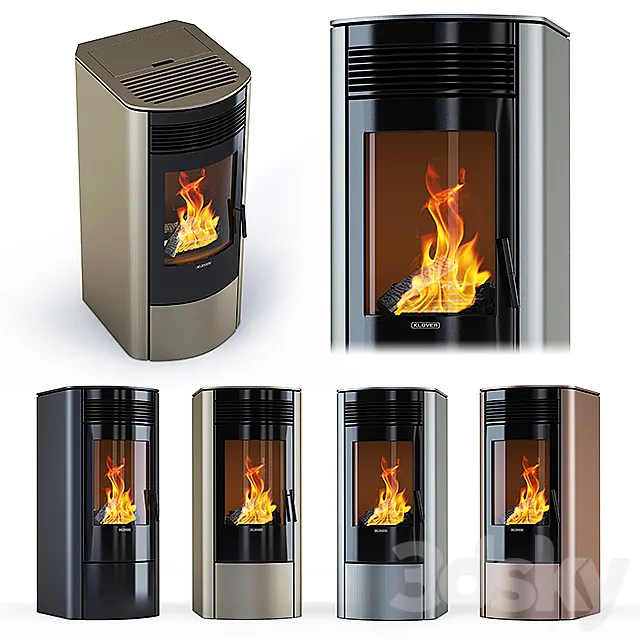 Klover fireplace - REA 100 3D Model