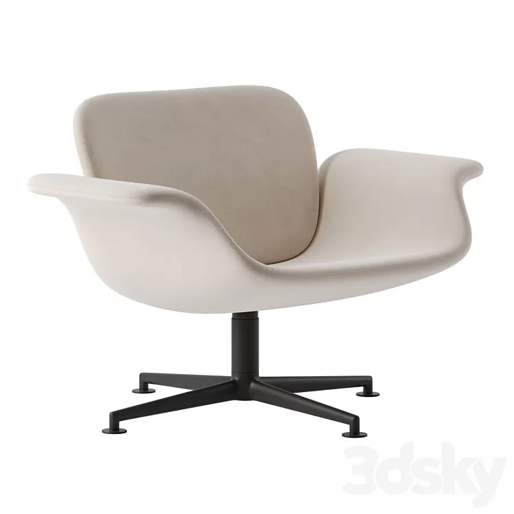 KN01 Swivel Lounge Chair by Knoll 3D Model Free