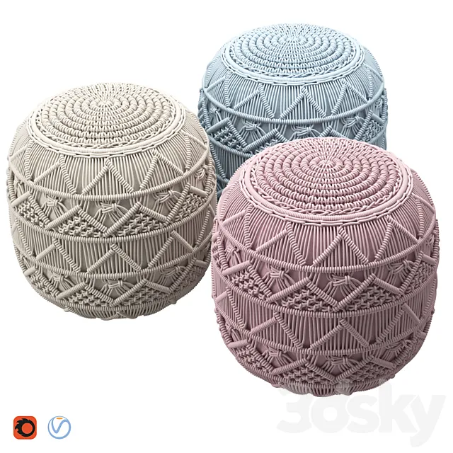 Knit Pouf 3DModel