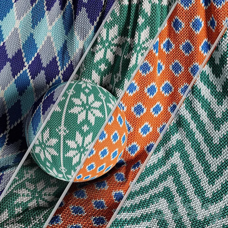 Knitted Fabric Material-vol04 3D Model Free