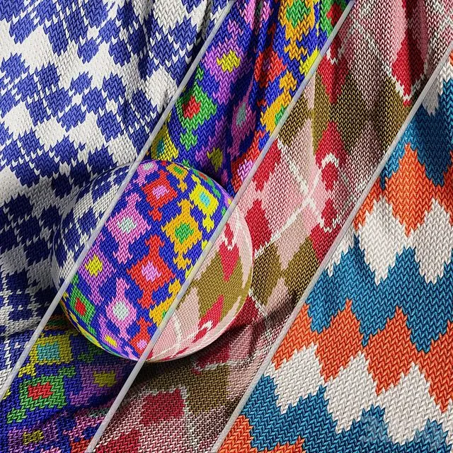 Knitted Fabric Material Vol05 3D Model