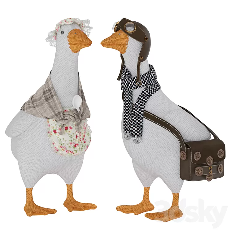 Knitted Geese 3D Model
