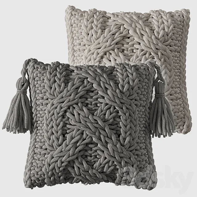 Knitted pillows 3D Model