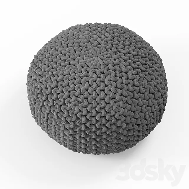 Knitted Pouf 3D Model