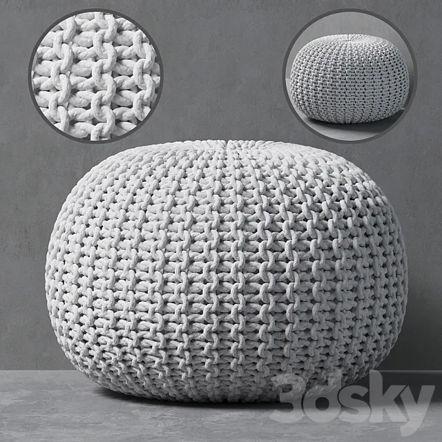 Knitted pouf 3DModel