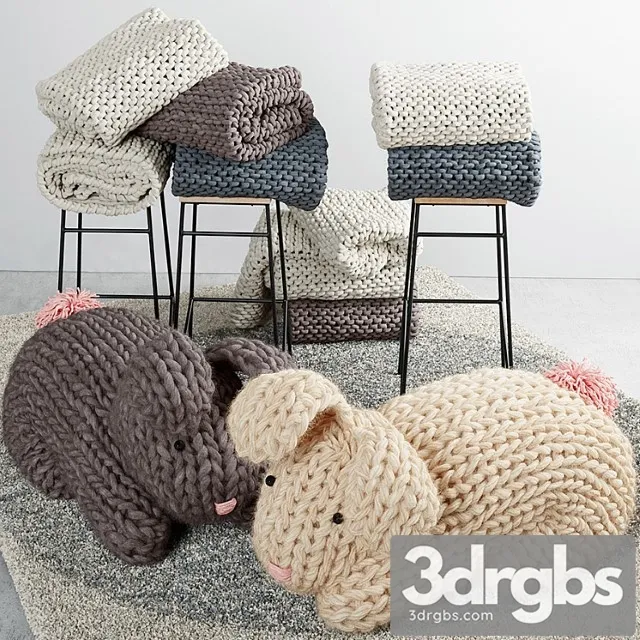 Knitted Rabbit 3D Model Free
