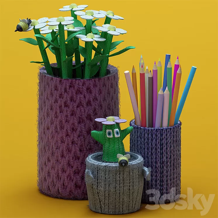 Knitted set 3D Model