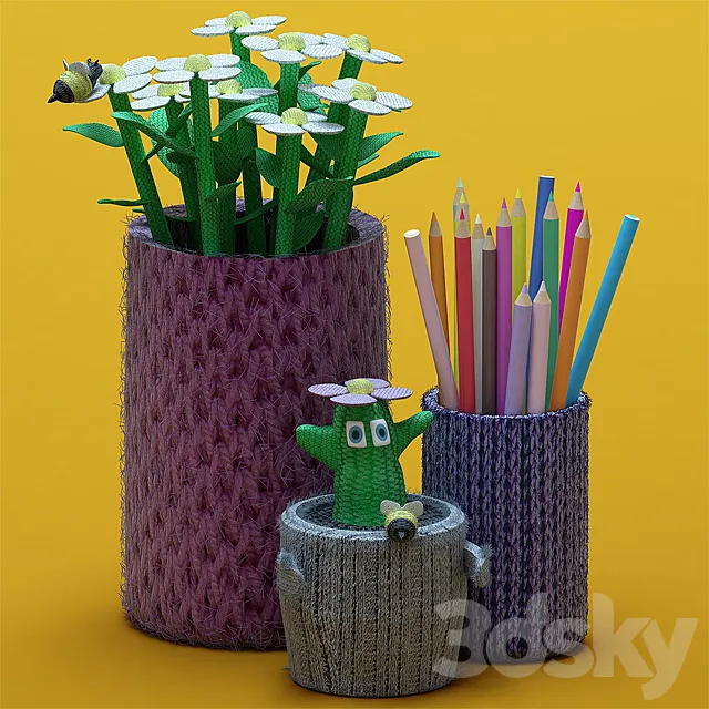 Knitted set 3DModel