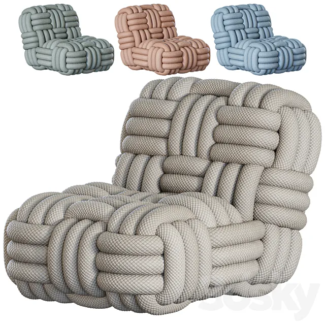 Knitty Lounge Chair by Moooi 3D Model