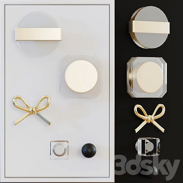 KNOB HOUSE – furniture handles Set 2 3DModel