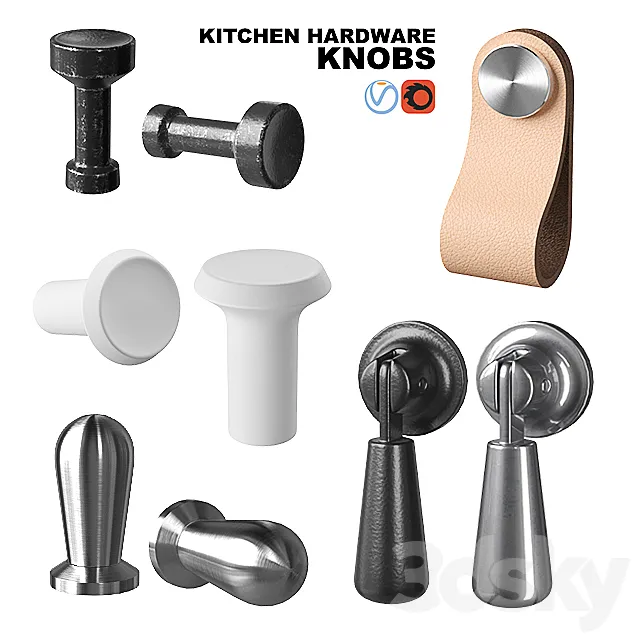 Knob Set IKEA 3DModel