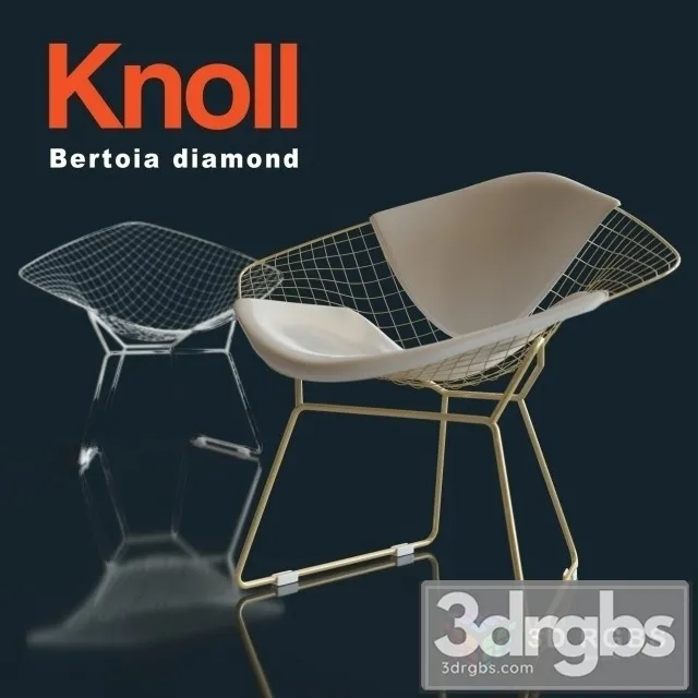 Knoll Bertoia Diamond Lounge Adult 3D Model Free