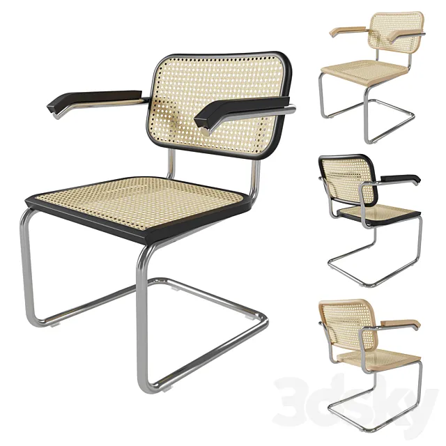 Knoll Cesca Armchair Cane 3D Model