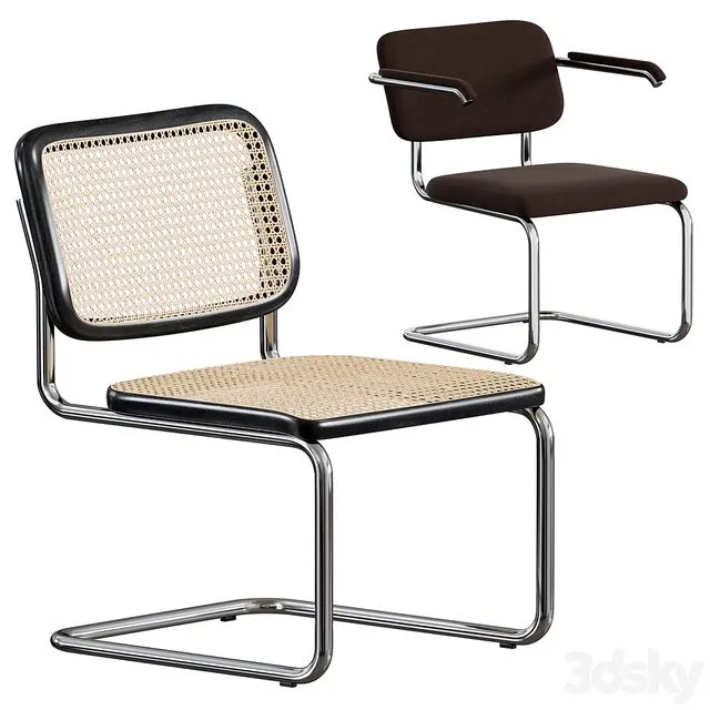 Knoll Cesca Chair Cane Seat&Back 3D Model