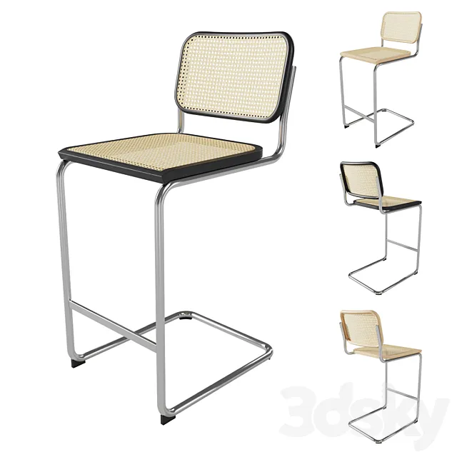 Knoll Cesca Stool Cane 3D Model
