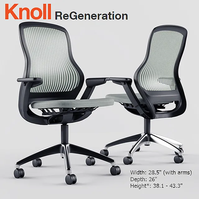 Knoll Chair ReGeneration 3D Model