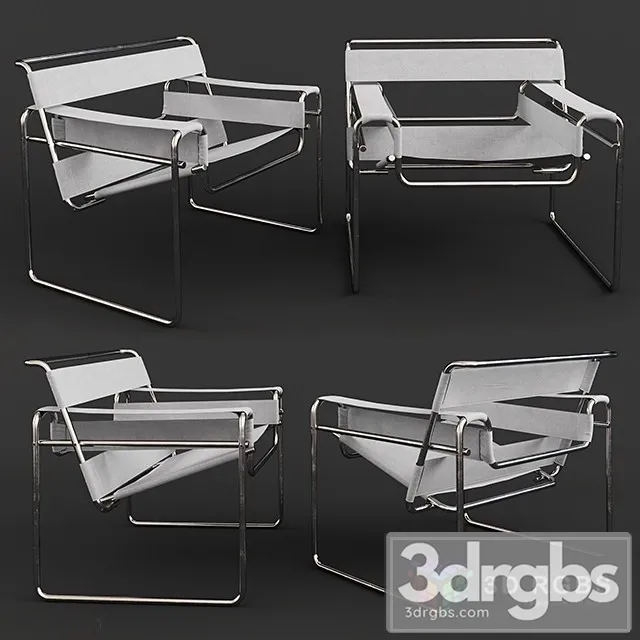 Knoll Marcel Breuer Wassily Armchair 3D Model Free